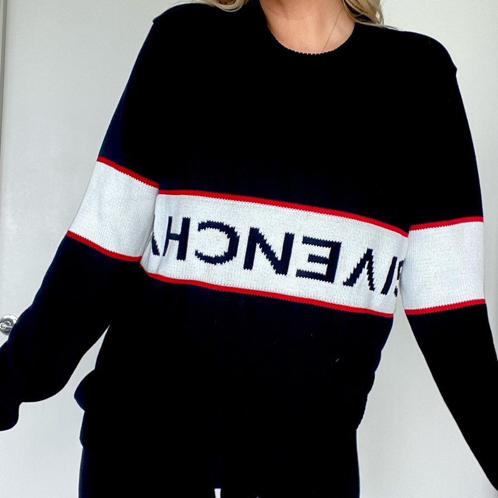 Givenchy | Intarsia Reverse Logo Knit Sweater - Picture 6 of 9